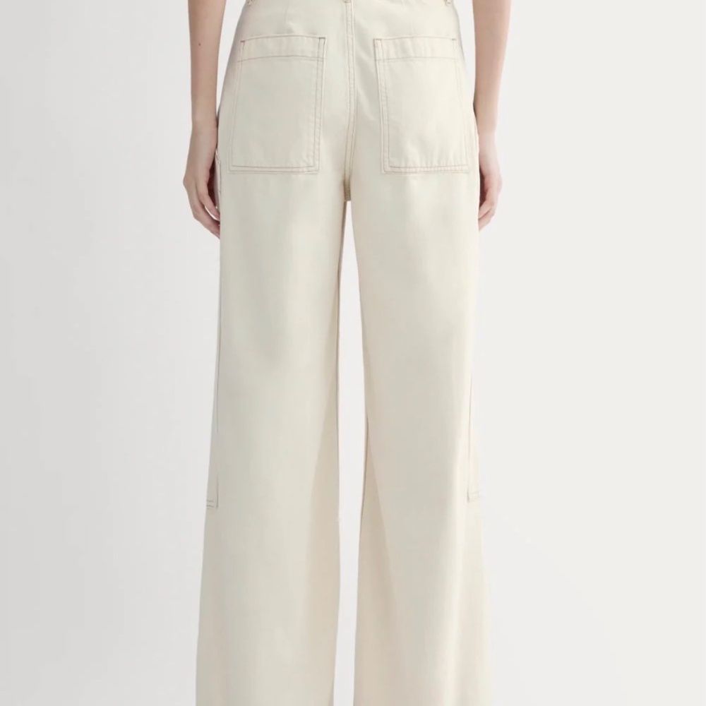 Everlane Cream Wide Leg Jeans - Picture 6 of 7